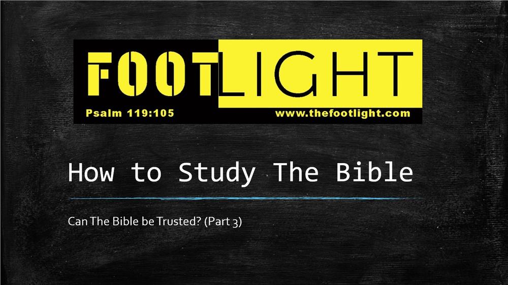 4-How to Study the Bible